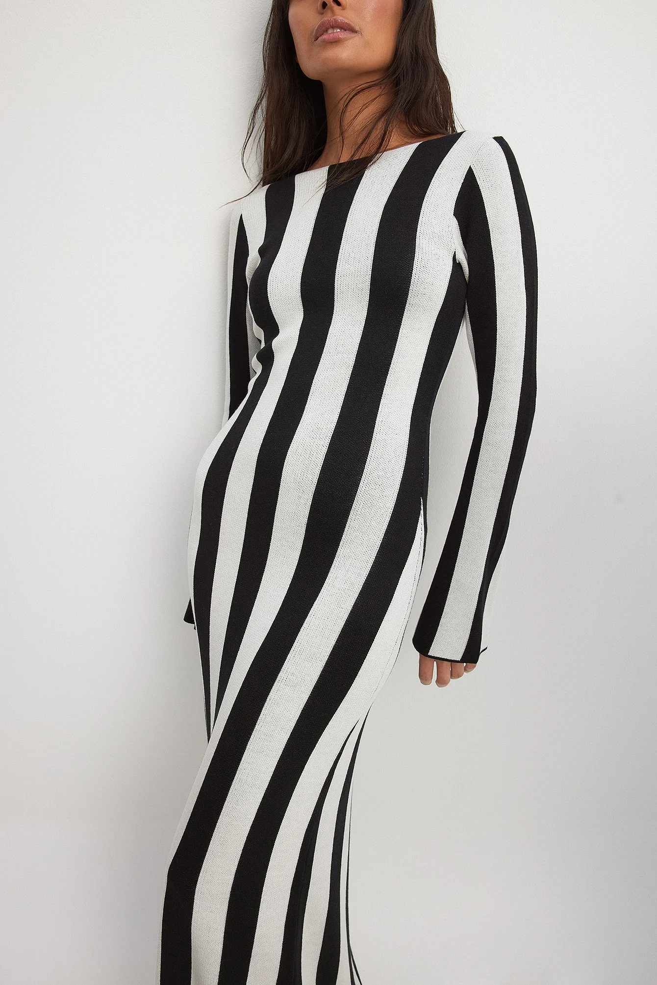 Knitted Striped Maxi Dress