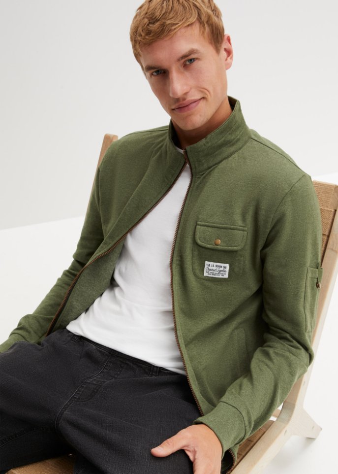 Sweatjacke mit recyceltem Polyester