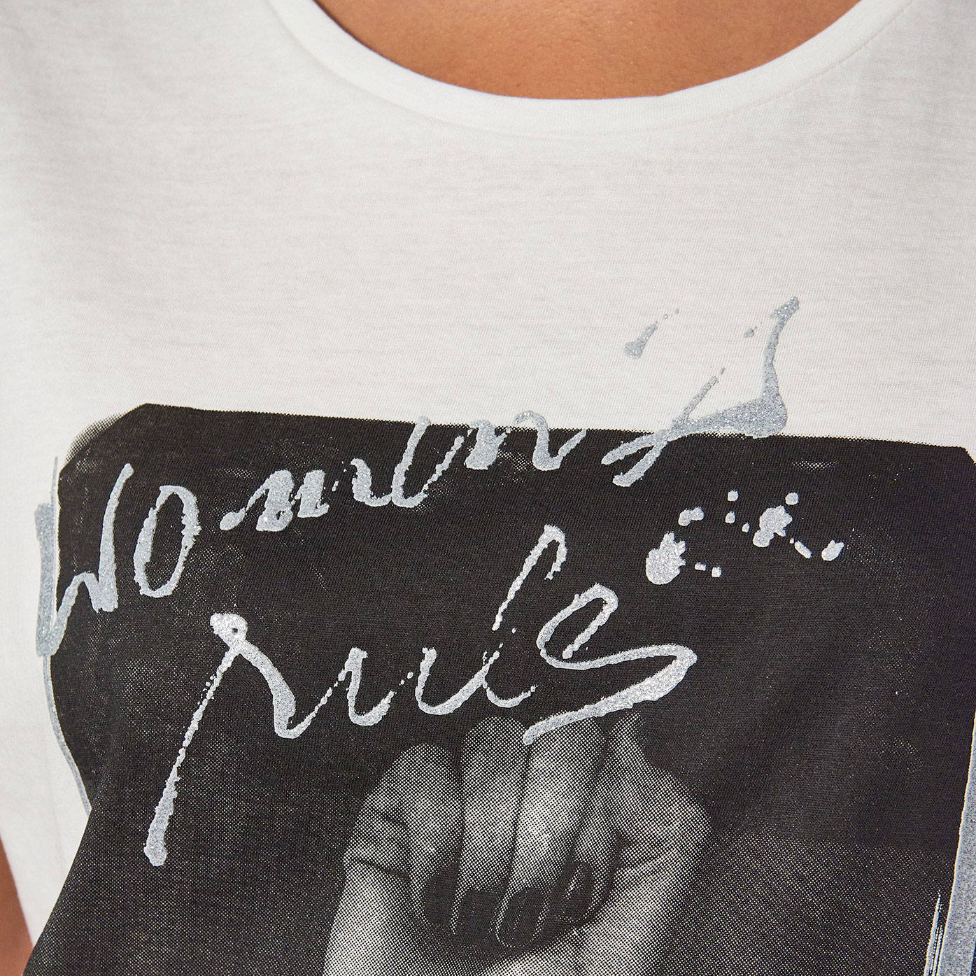 DOING  T-shirt blanc Femme en 100% coton bio