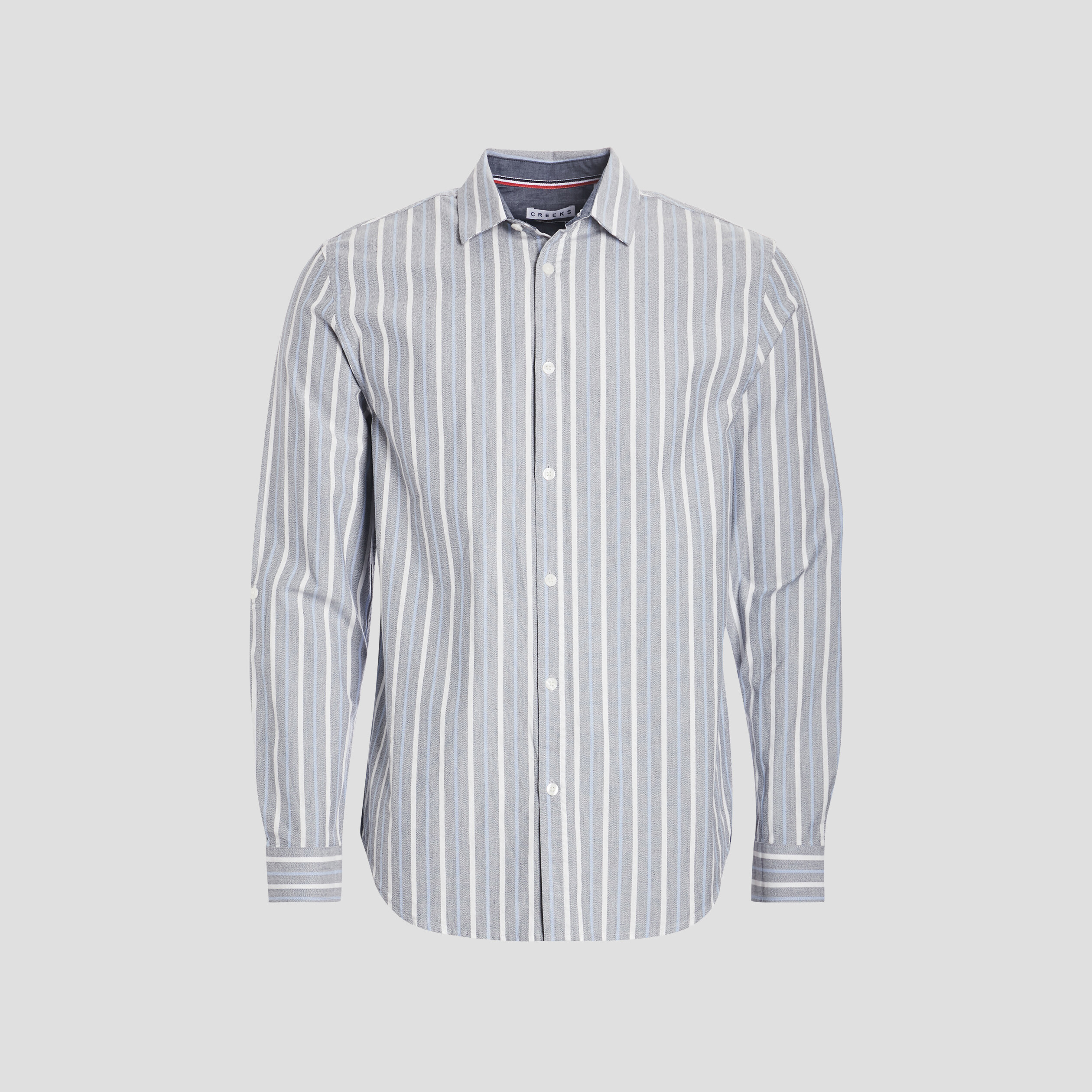 Chemise manches longues Creeks bleu homme | La Halle