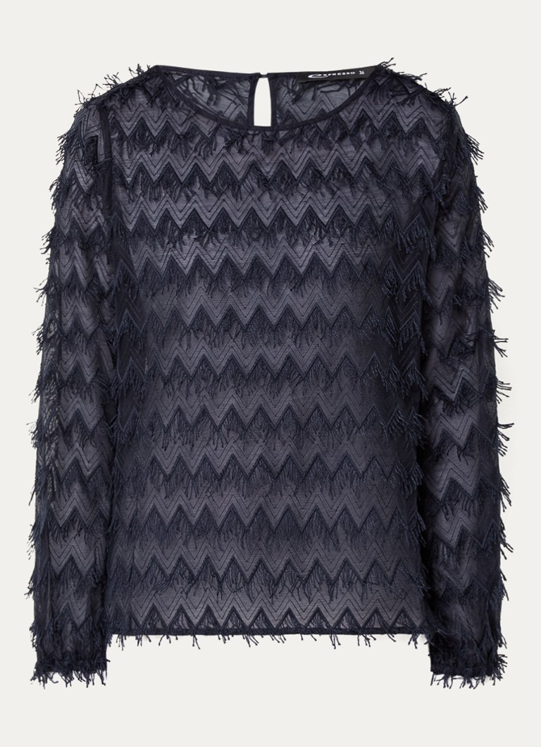 Expresso Semi-transparent top with fringes