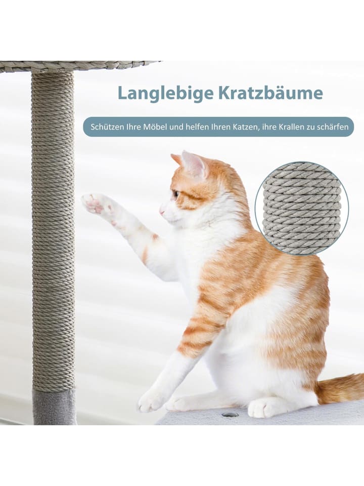 COSTWAY 106 cm Katzenbaum in Grau günstig kaufen onesize
