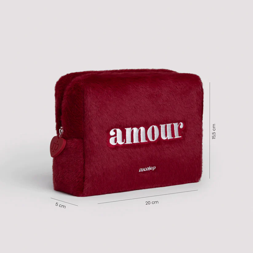 Pluche beautyaccessoires - Bordeaux - Beautykoffer
