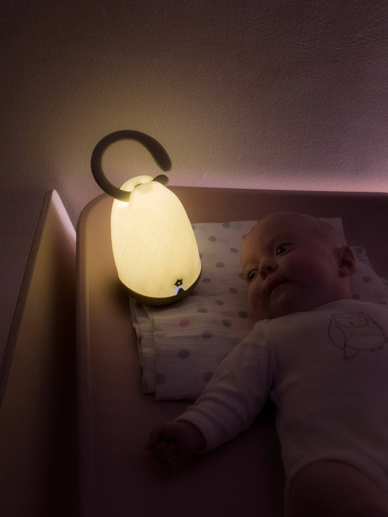 Lanterne magique Lumiblo PABOBO blanc/taupe
