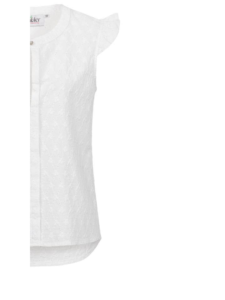 Nübler Trachtenbluse kurzarm Sally in Weiß günstig kaufen