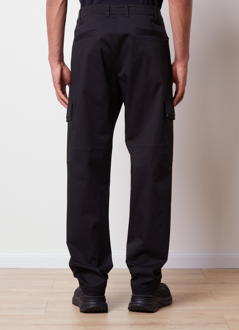 Pantaloni cargo Moncler cu logo și croială recto-court