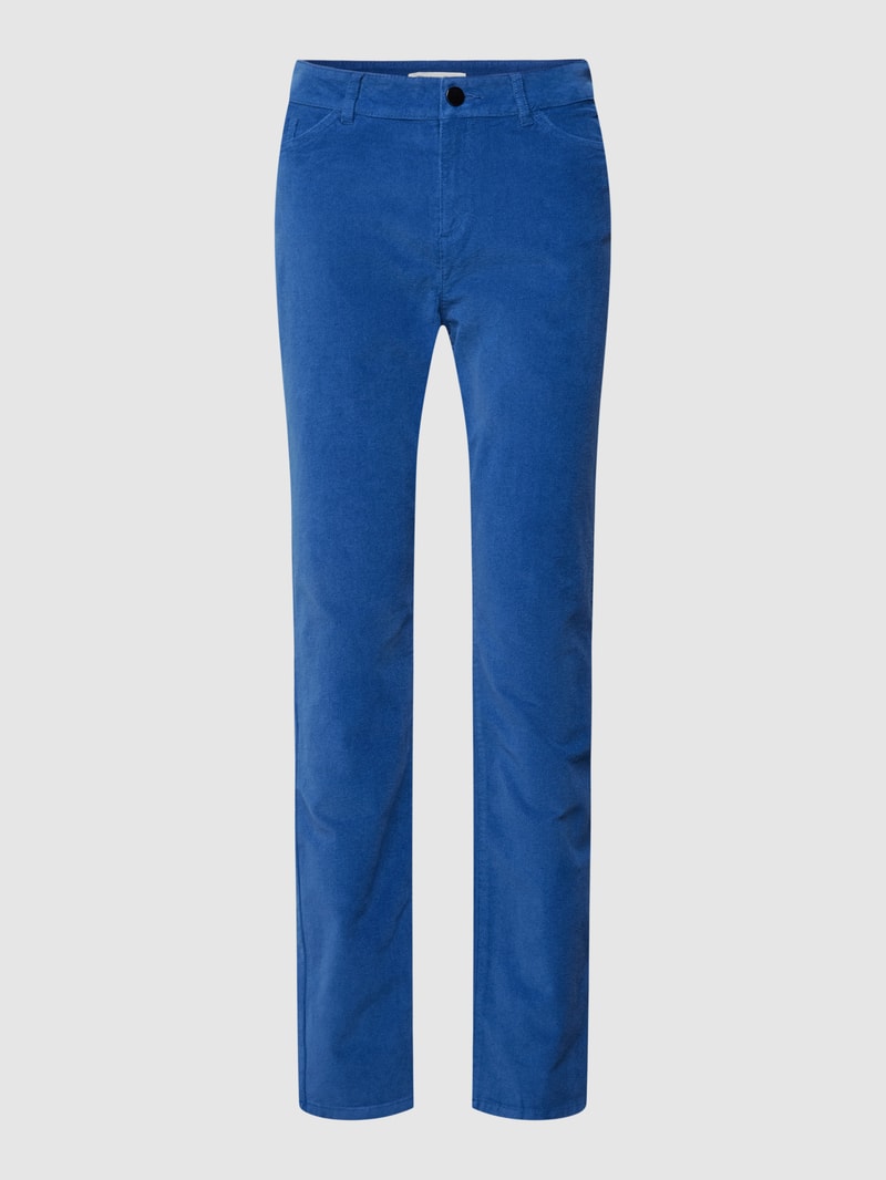 Hose mit Knopf- und Reißverschluss in blau