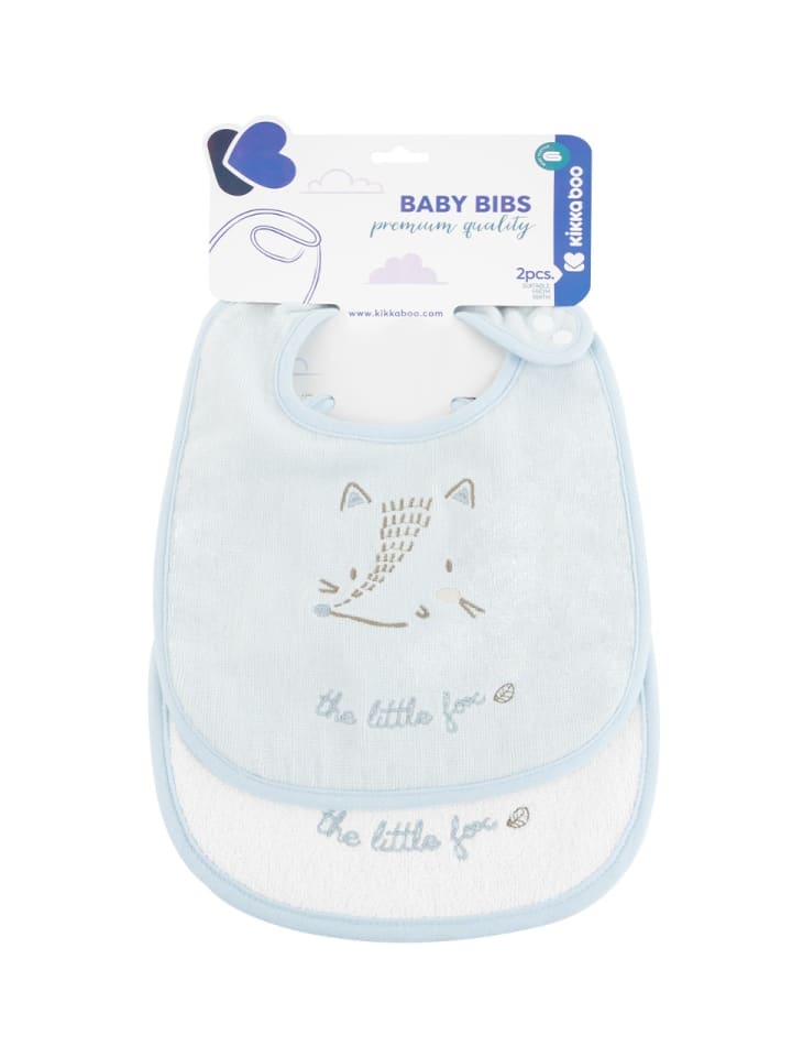 Kikkaboo Babylatz Frottee 2-teilig in blau günstig kaufen onesize