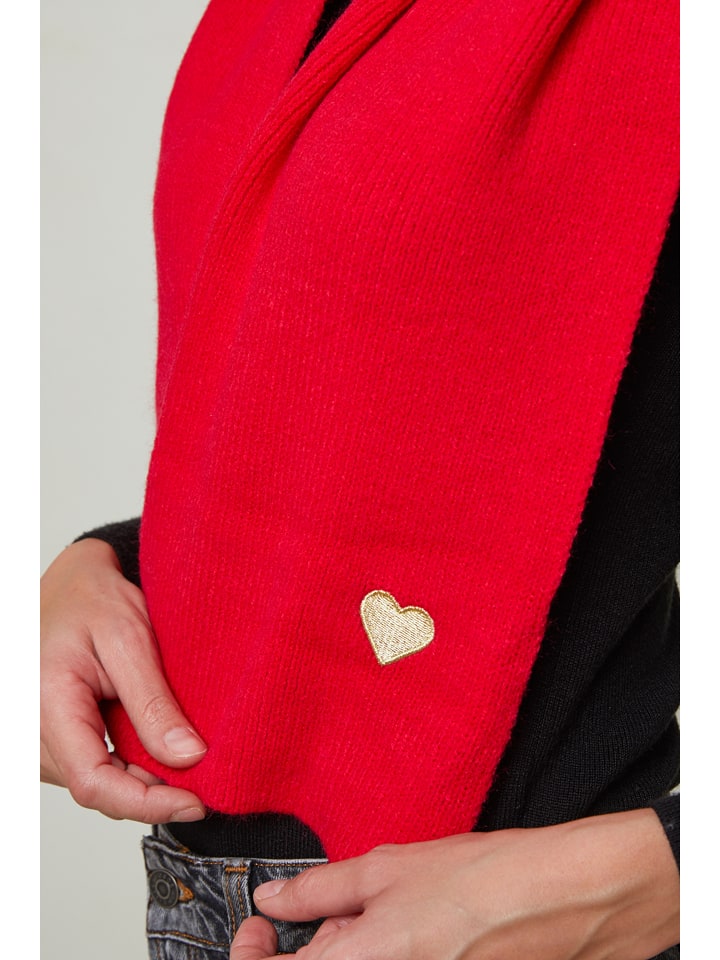 Soft Cashmere 2tlg. Set: Mütze und Schal in Rot günstig kaufen onesize
