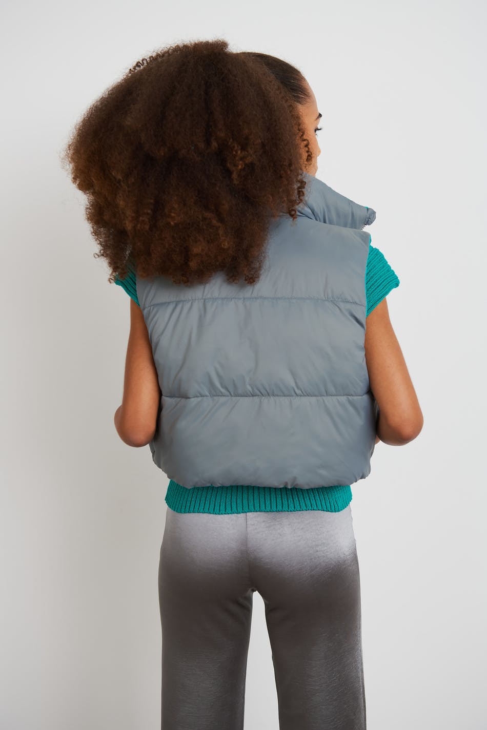 S cropped puffer vest