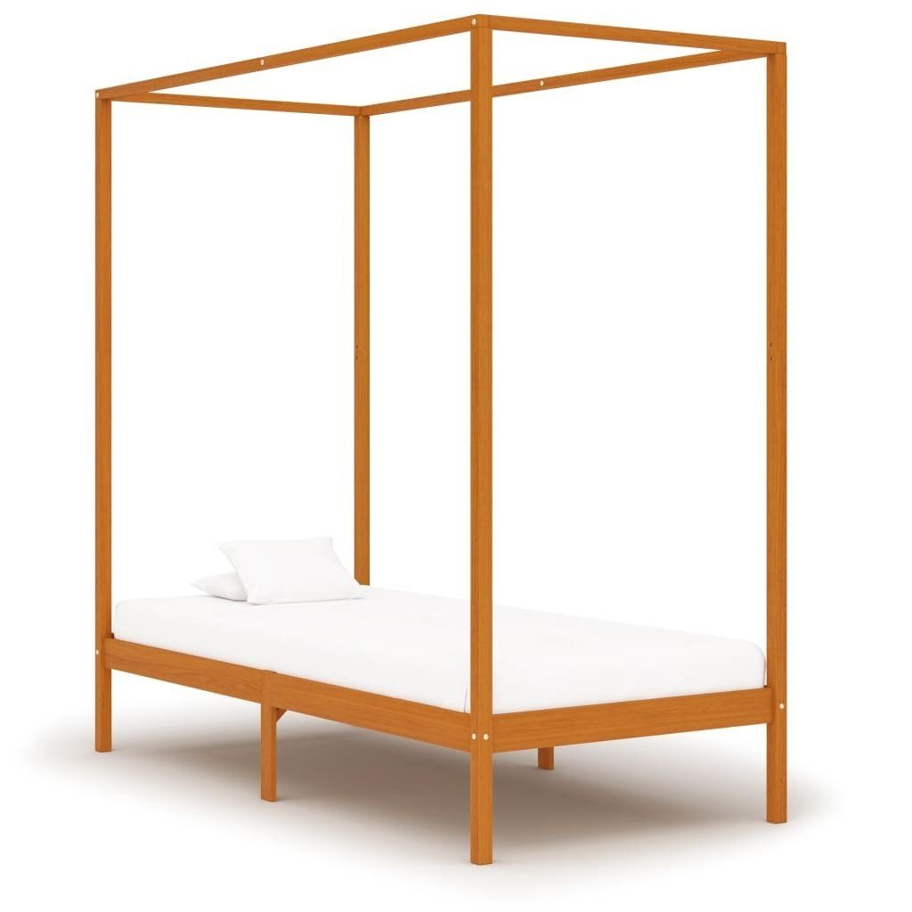 möbelando Himmelbett 299785 (LxBxH: 204x104x200 cm), aus Kiefer in Honigbraun