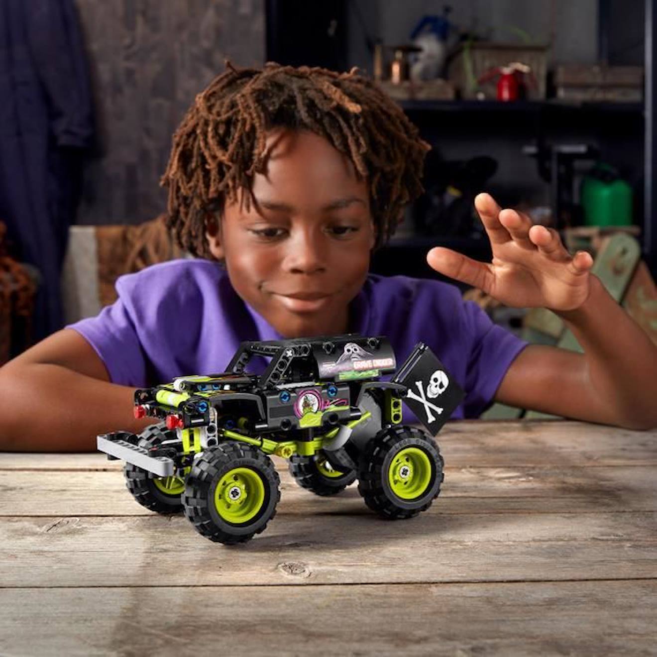 LEGO® Technic 42118 Monster Jam Grave Digger, Jouet Truck, Buggy, Cascade Voiture, 7 Ans noir