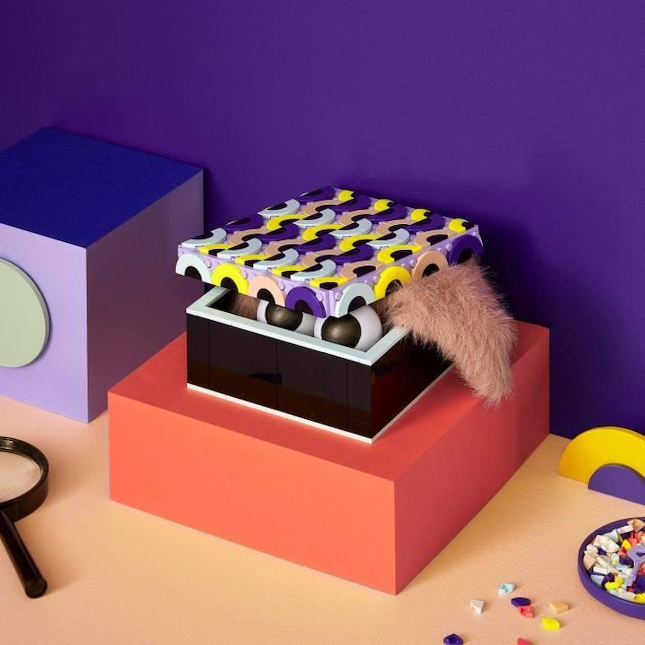 LEGO® 41960 DOTS La Grande Boîte, Activité Manuelle pour Créer un Espace de Rangement pour Chambre d'Enfants, dès 6 ans violet