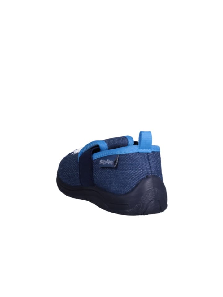 Playshoes Hausschuh Monster in Jeansblau günstig kaufen
