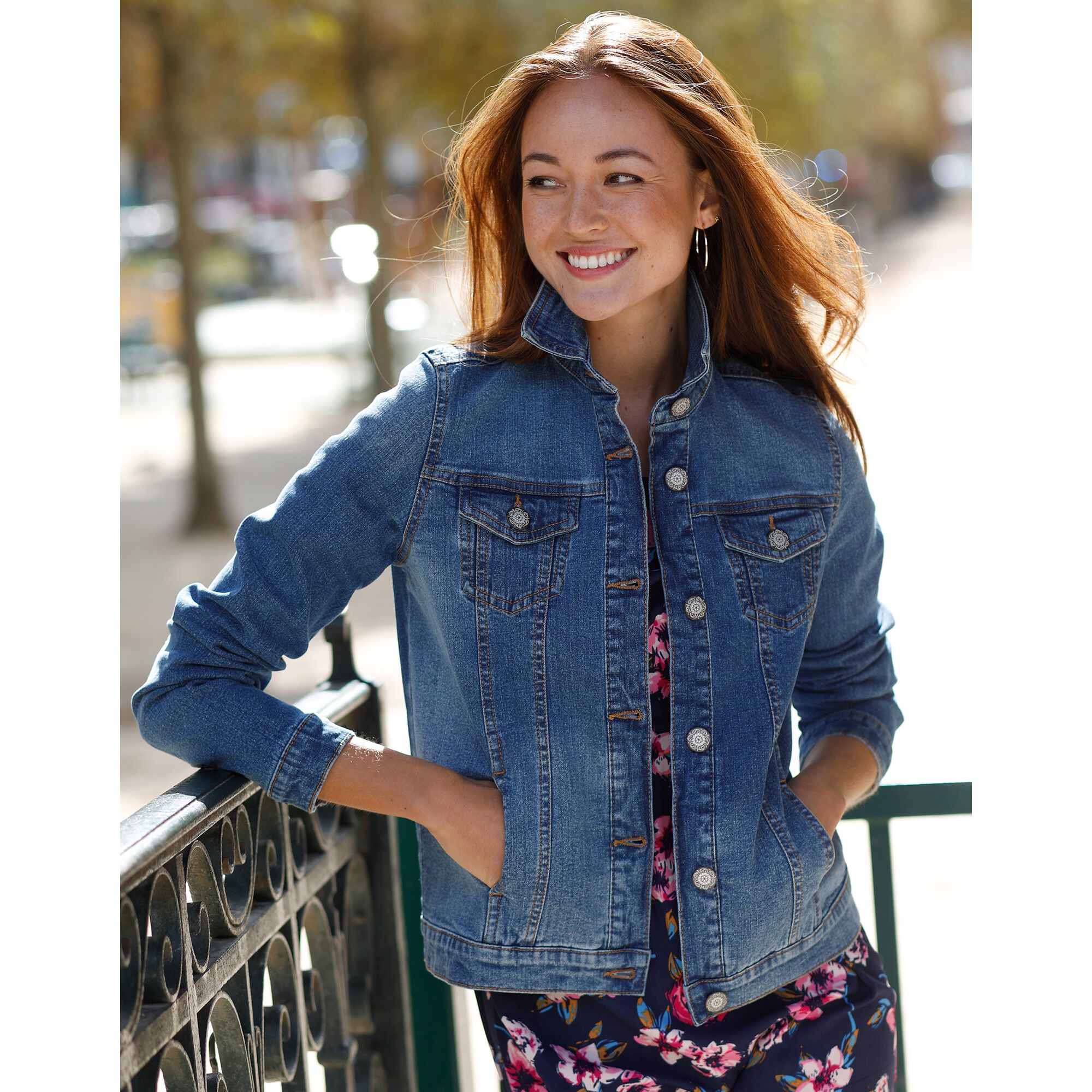 Veste boutonnée en jean