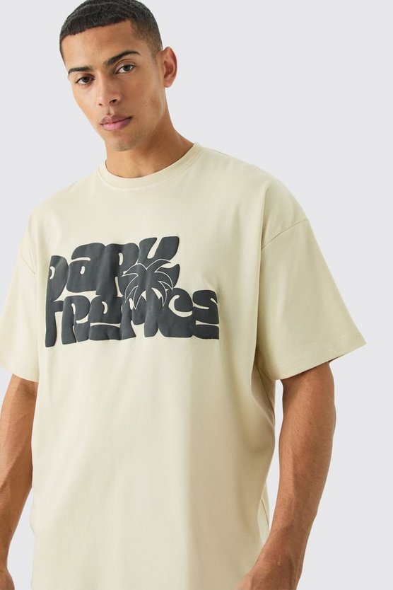 Oversize T-Shirt mit Dark Tropics Print