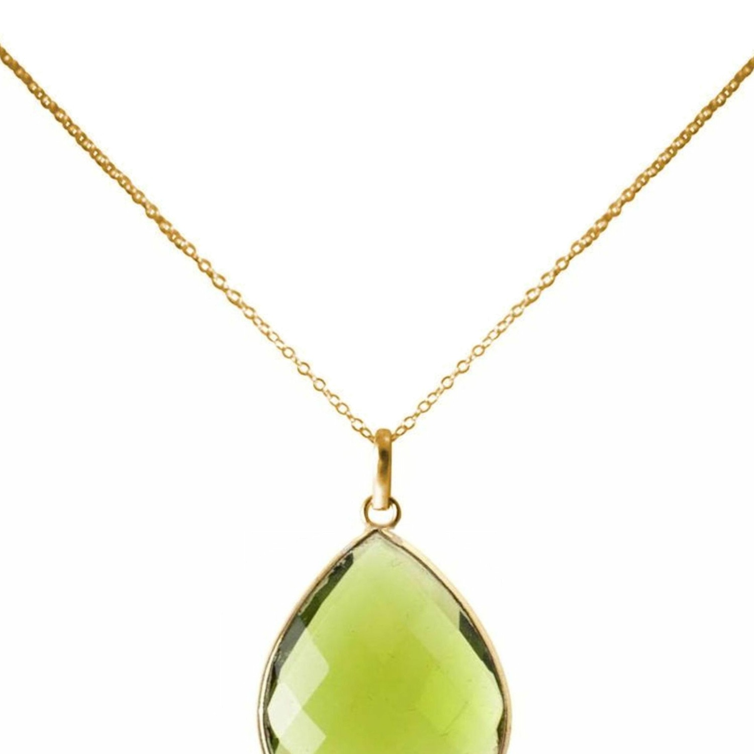Halskette mit Anhänger 'Peridot Tropfen'