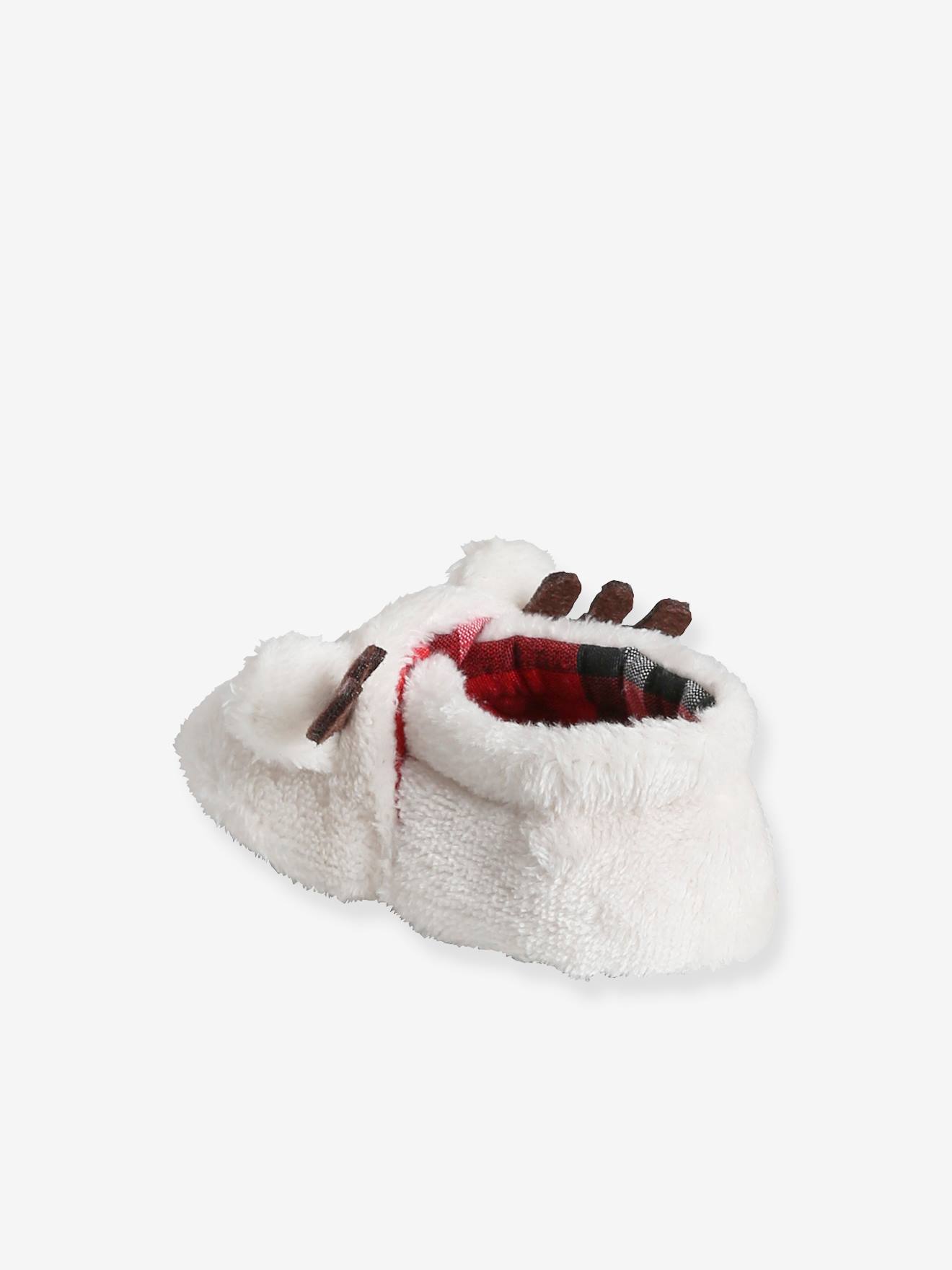 Vertbaudet Baby Krabbelschuhe, Warmfutter - wollweiß