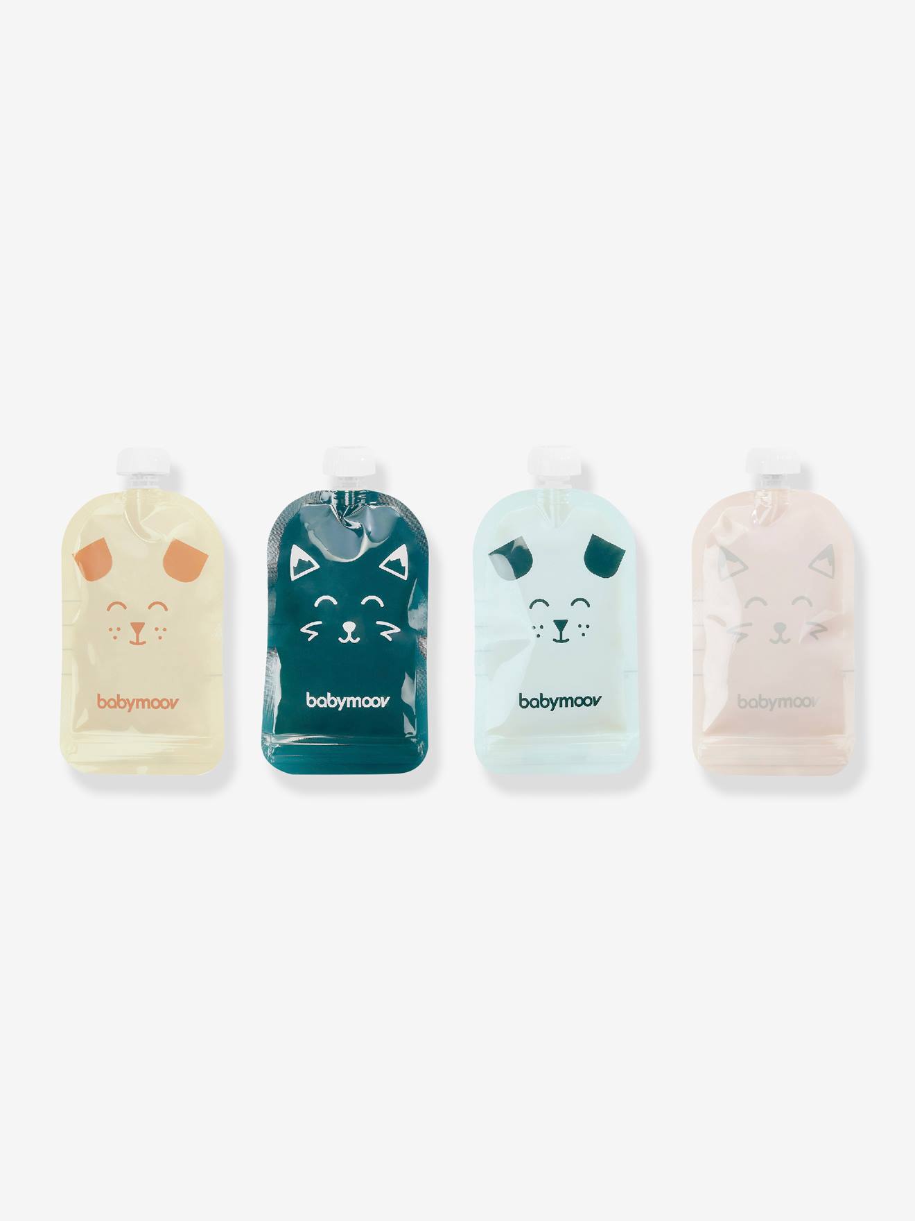 Lot de 20 gourdes réutilisables BABYMOOV bleu