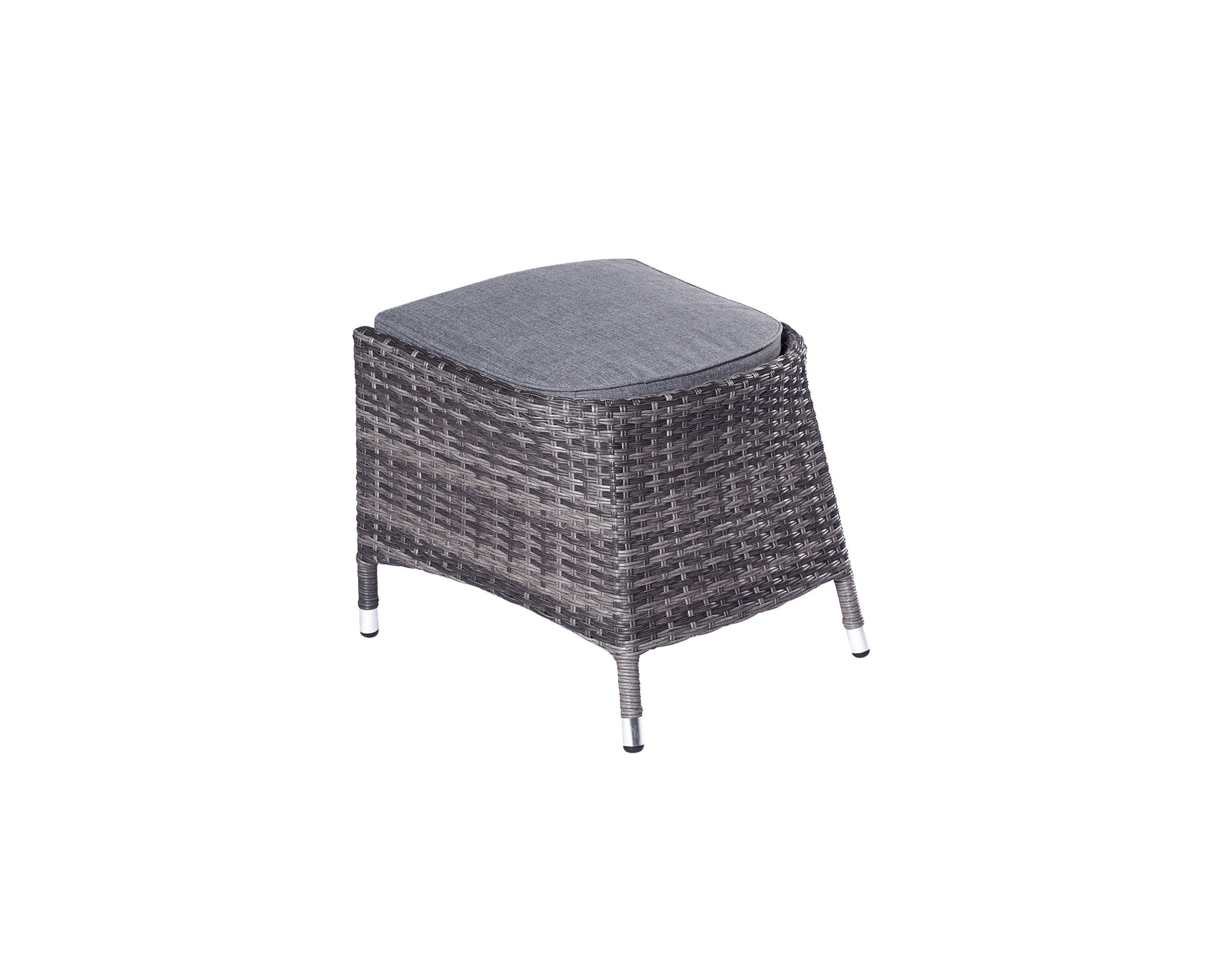 LC Garden Gartenlounge-Hocker LC Garden Bailado Dining Hocker Fußbank omega grau