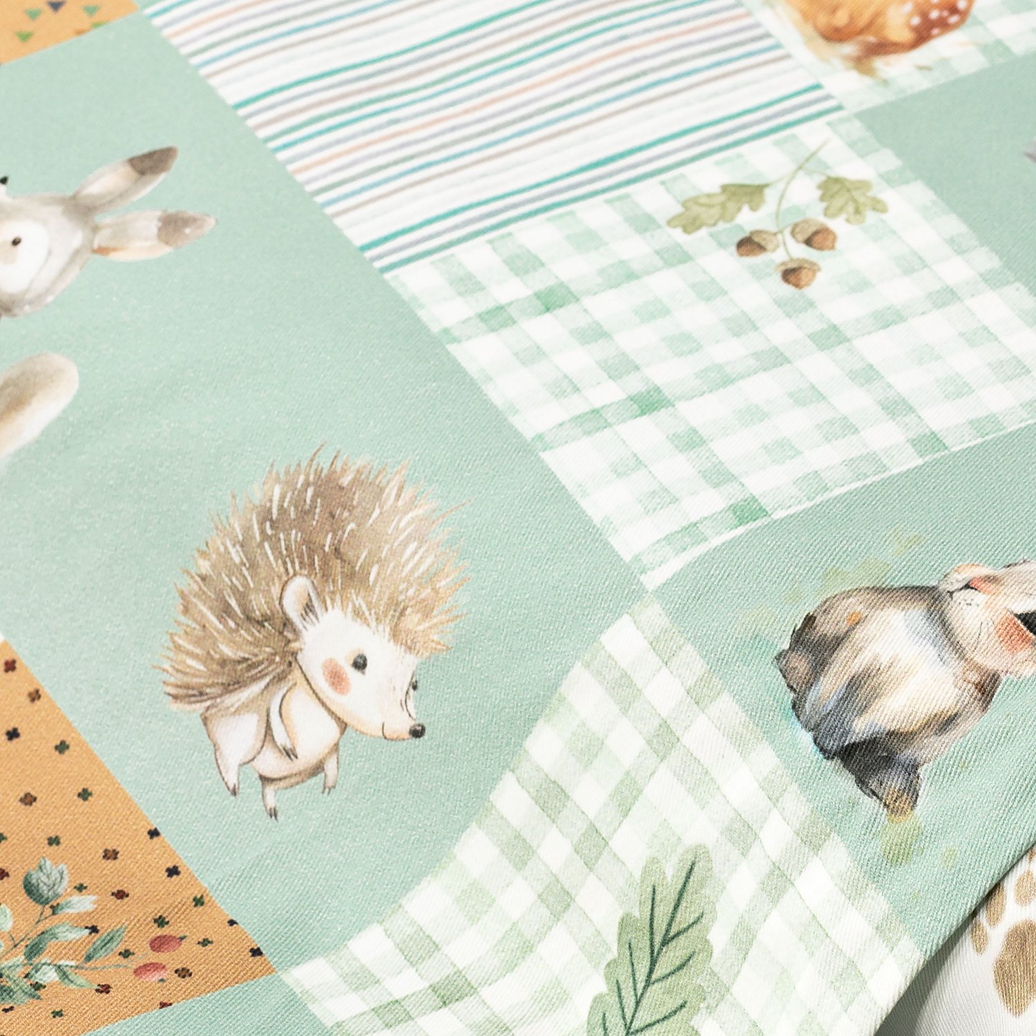 Baumwoll-Köper Waldtiere-Patchwork 