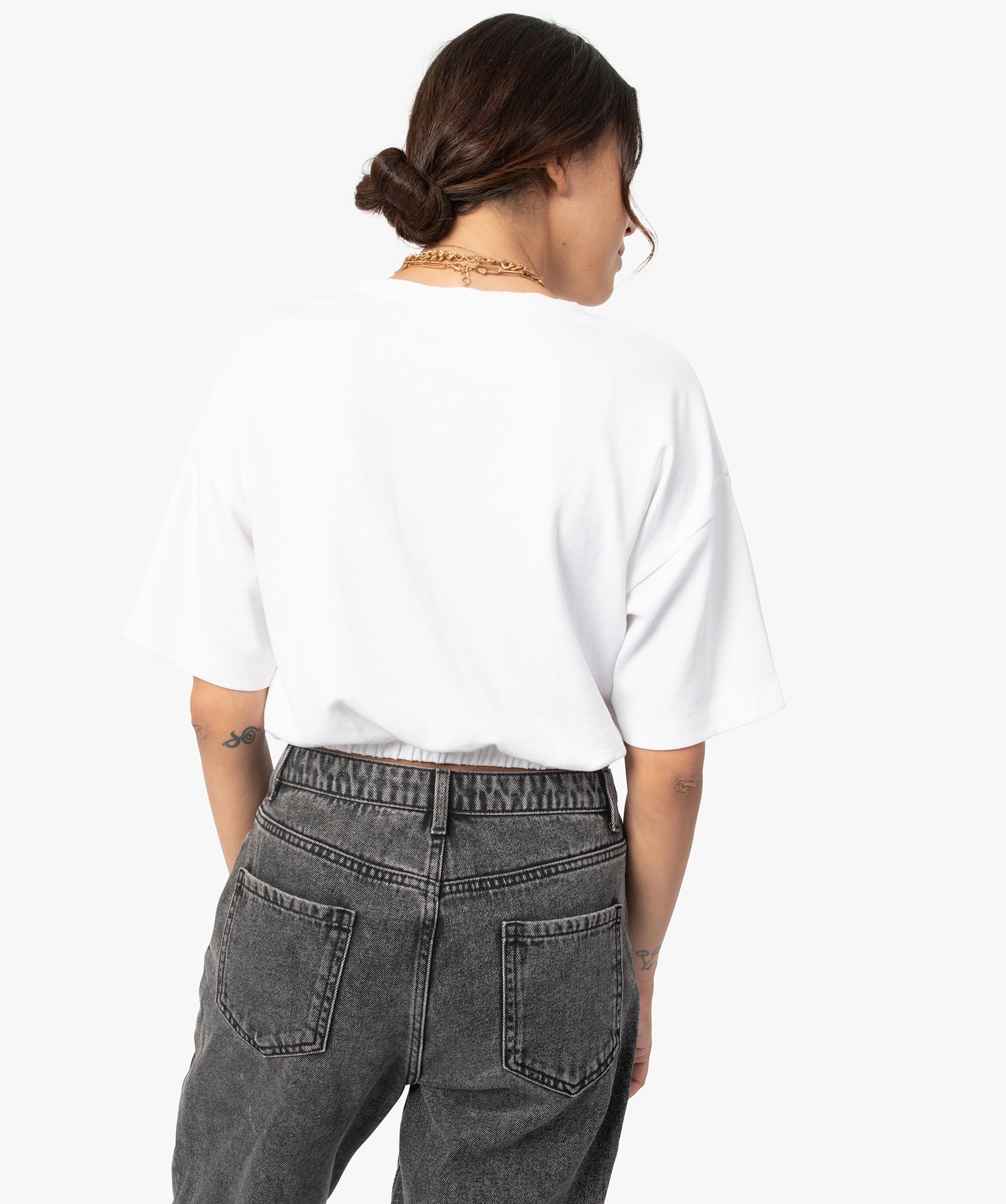 Tee-shirt femme avec bas élastiqué – LuluCastagnette | GEMO