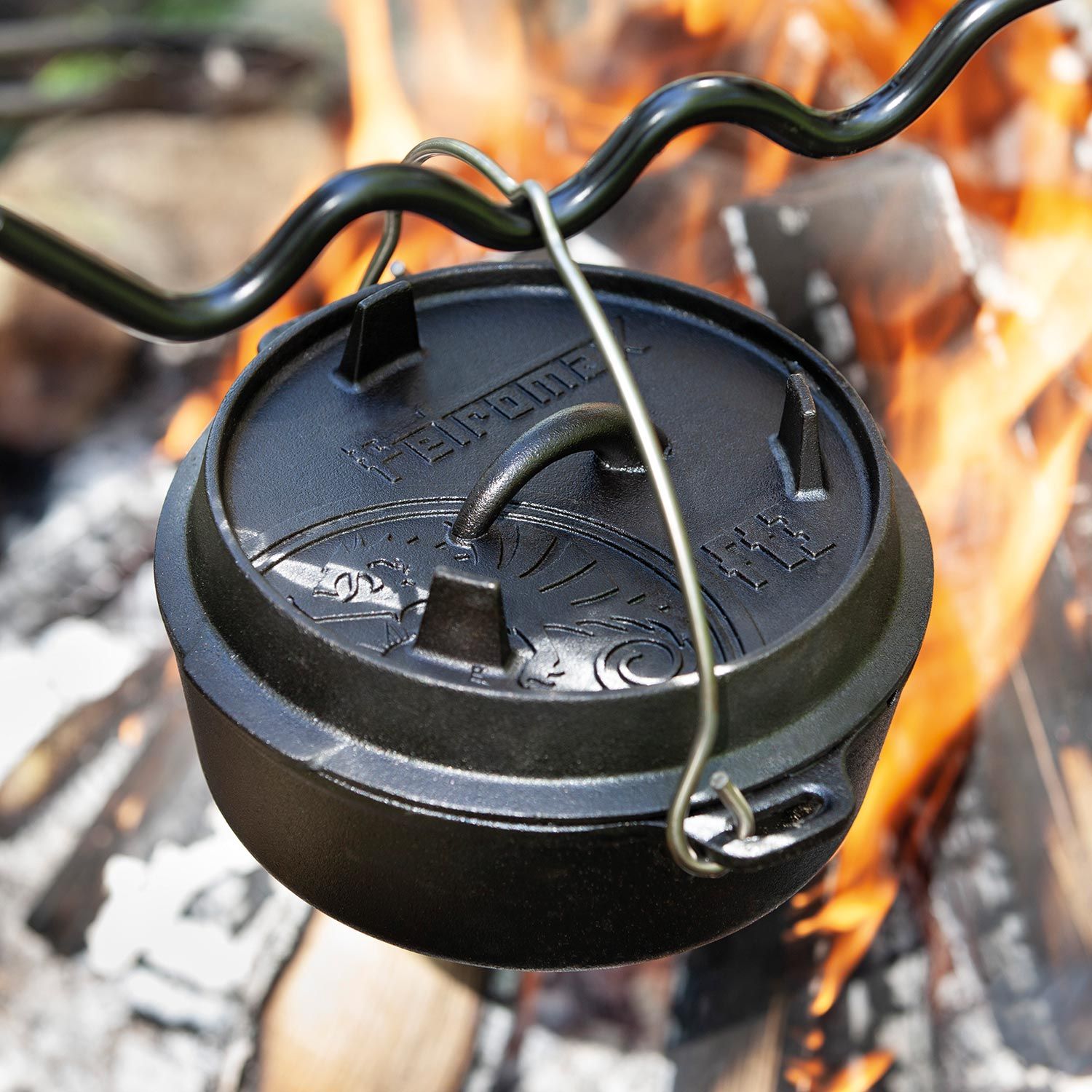 Dutch Oven Feuertopf ohne Standfüße