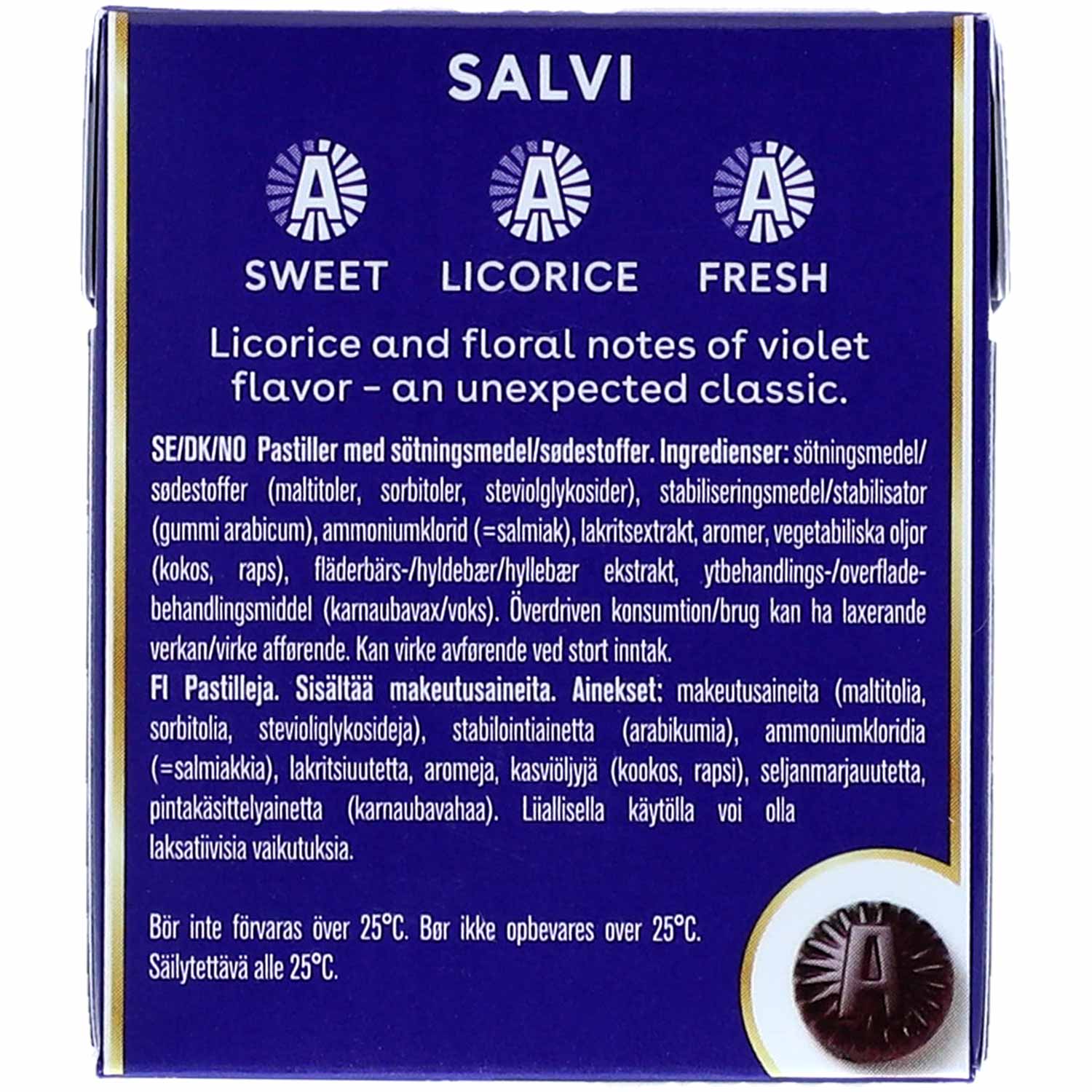 Läkerol Salvi sugarfree 4x25g