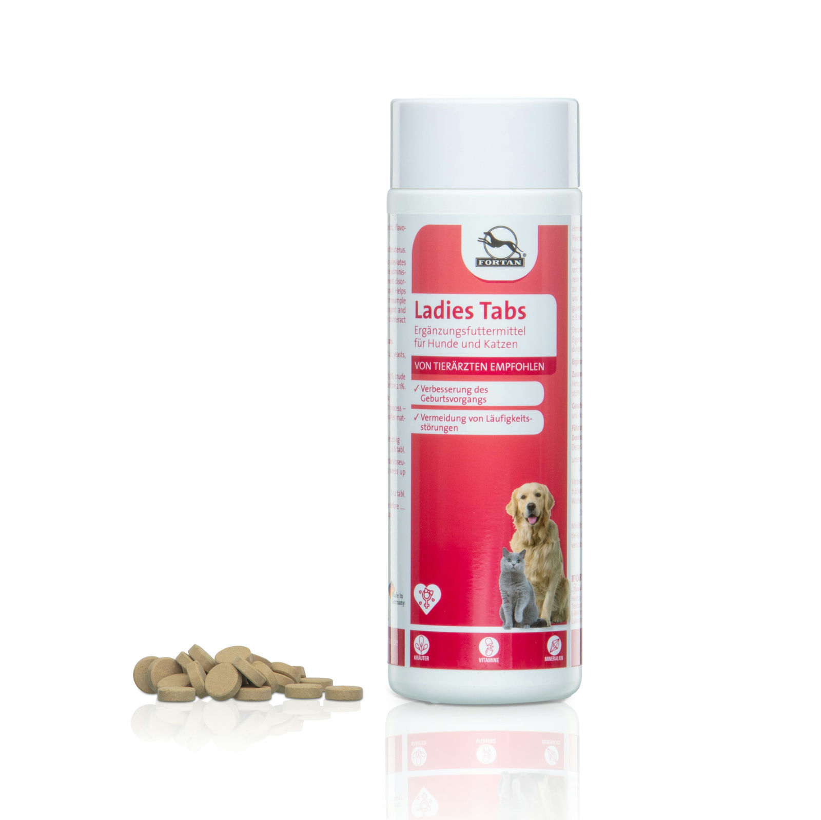 Fortan Ergänzungsfutter & Aufzucht Fortan Ladies Tabs mit Himbeerblätter-Extrakt 300 g