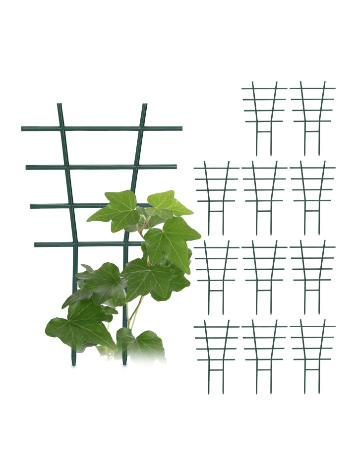 relaxdays 12 x Pflanzenstütze in Grün - (B)16 x (H)26 x (T)1,5 cm günstig kaufen onesize