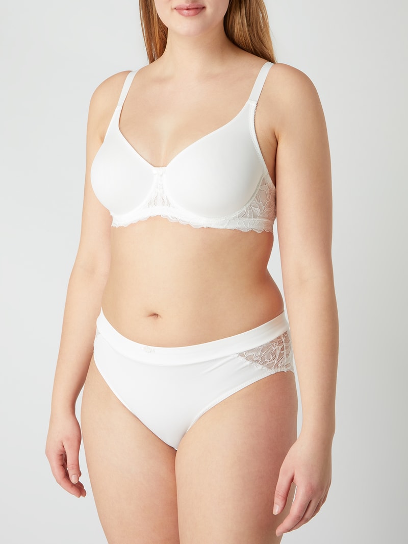 PLUS SIZE Panty aus Mikrofaser und Spitze Modell 'Valencia' in ecru