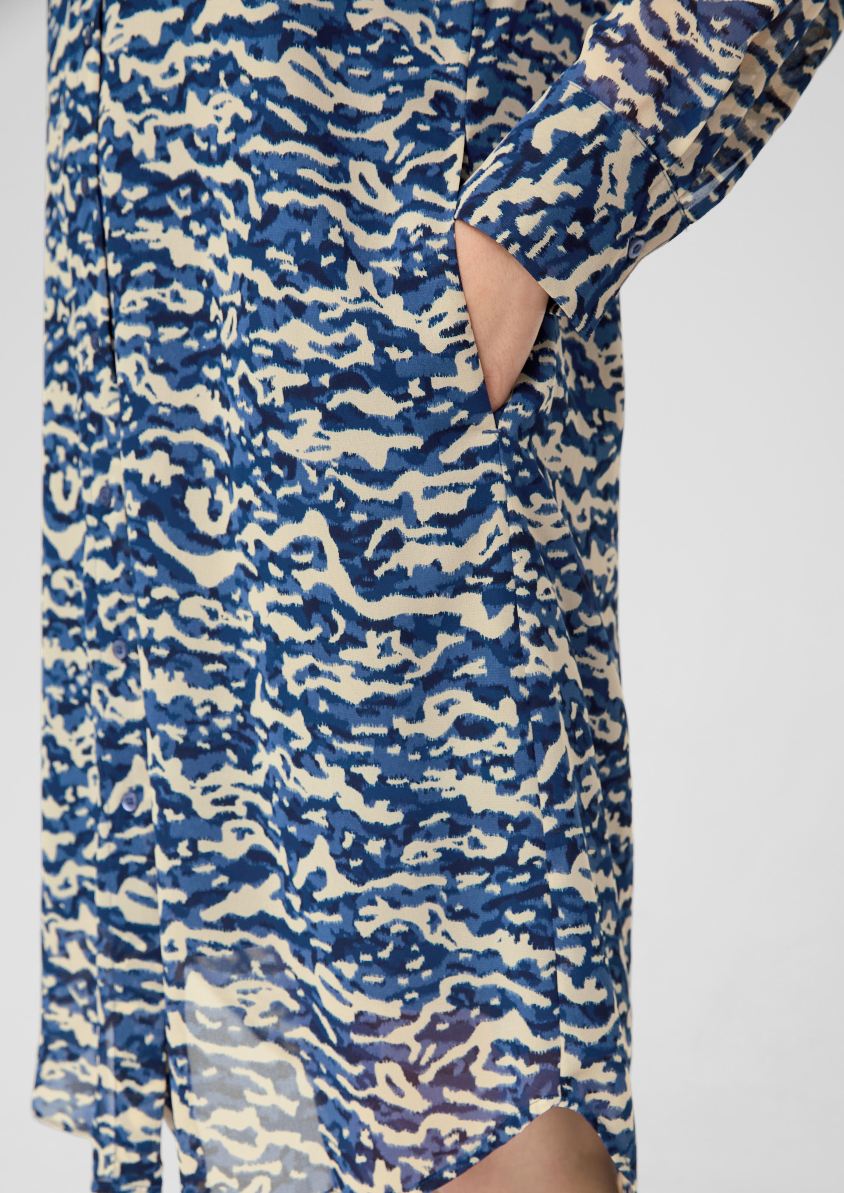 Chiffon-Kleid mit Alloverprint  2135677-57A1