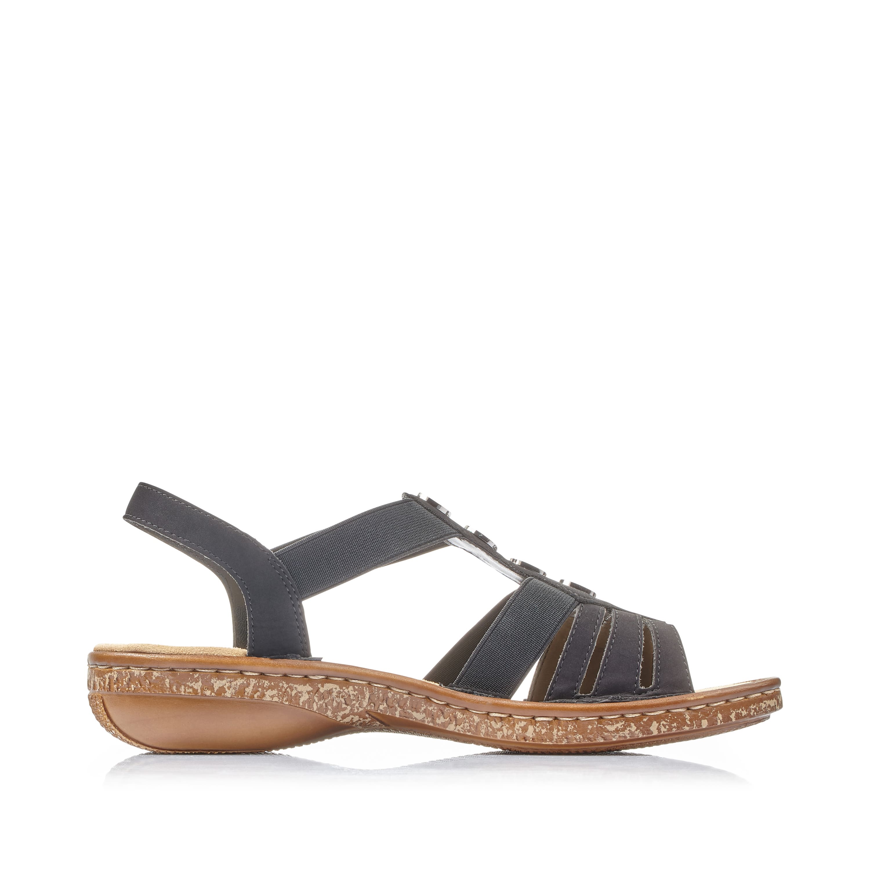 Rieker Damen Riemchensandalen nachtschwarz