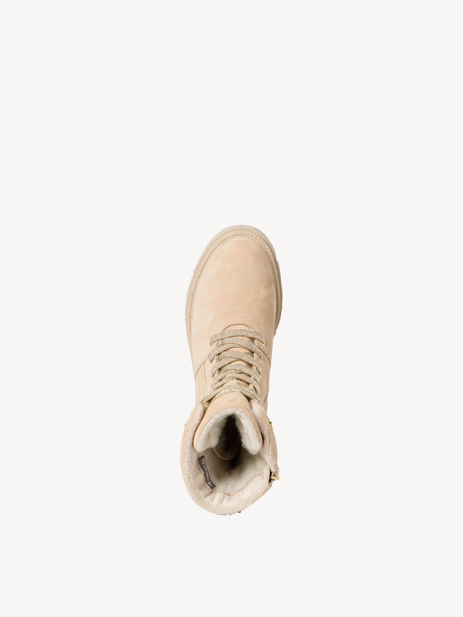 Bottine en cuir - beige doublure chaude