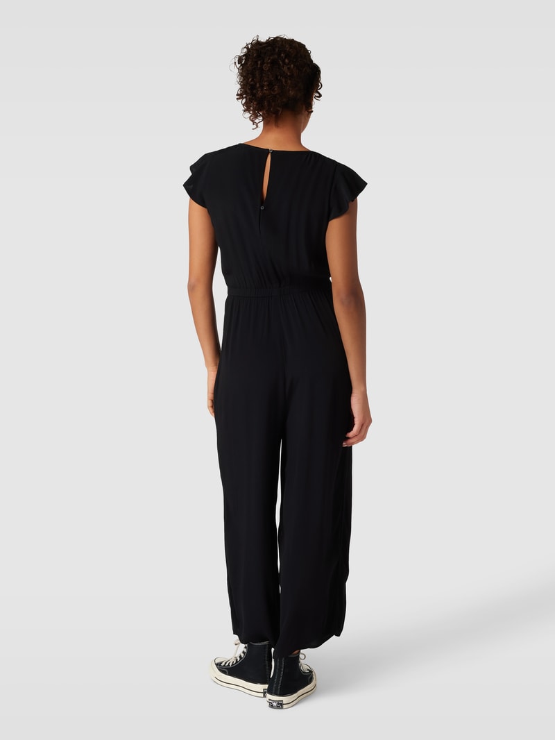 Jumpsuit aus reiner Viskose Modell 'palazzo' in schwarz