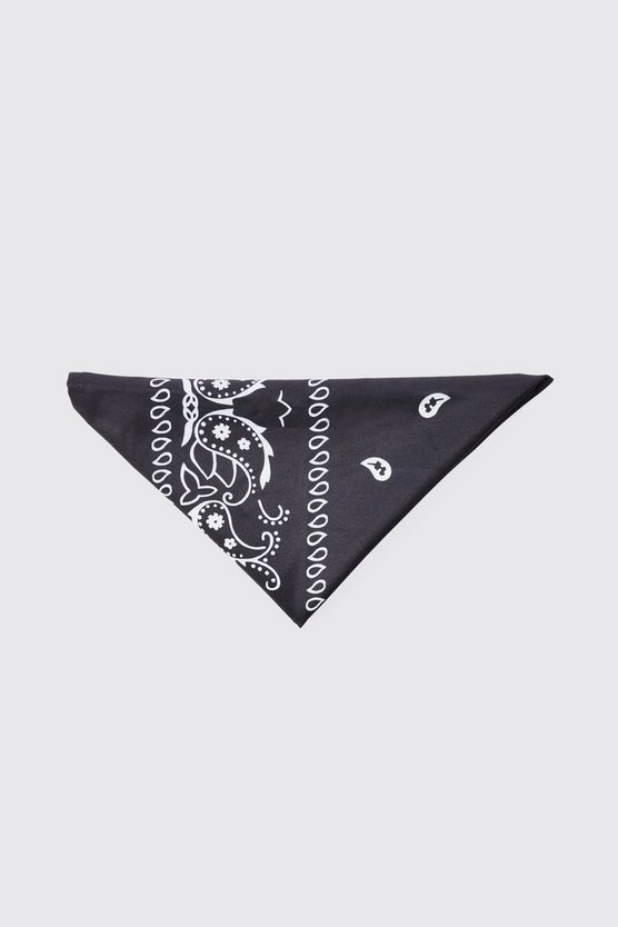 Bandana in Schwarz mit Paisley-Print
