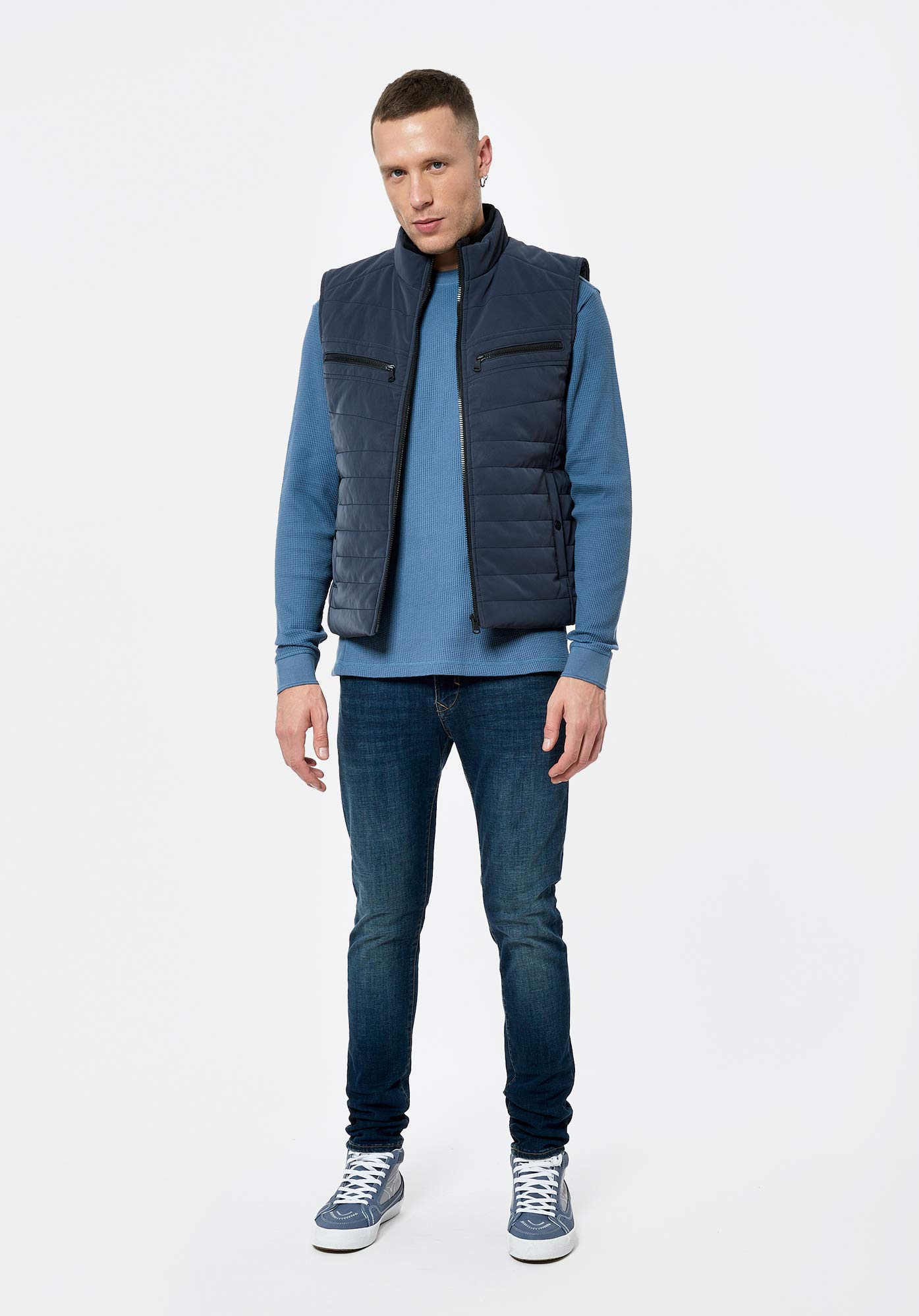 NADJA  Doudoune bleue sans manches Homme