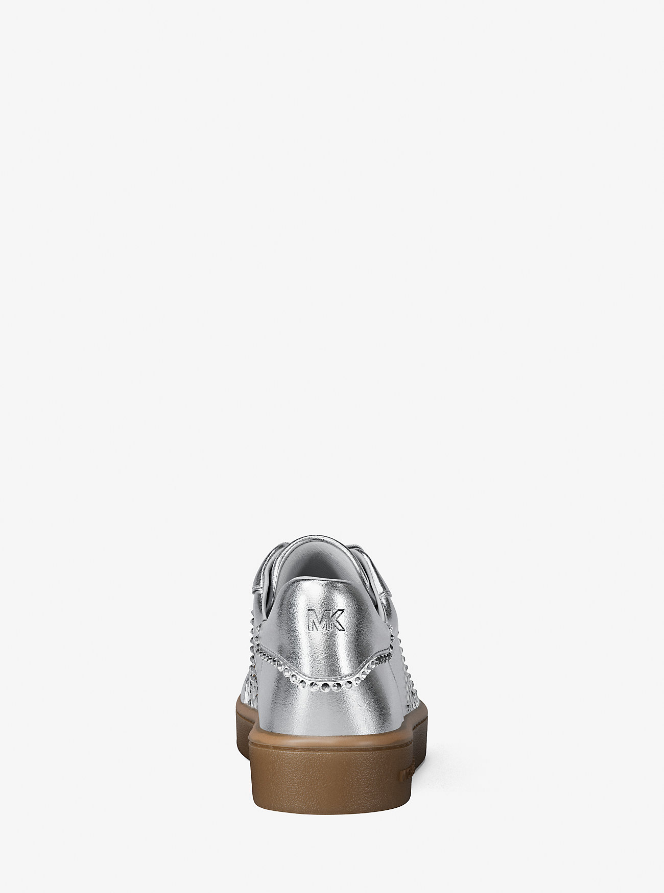 Scotty Utsmykket Metallisk Skinnsneaker - SØLV