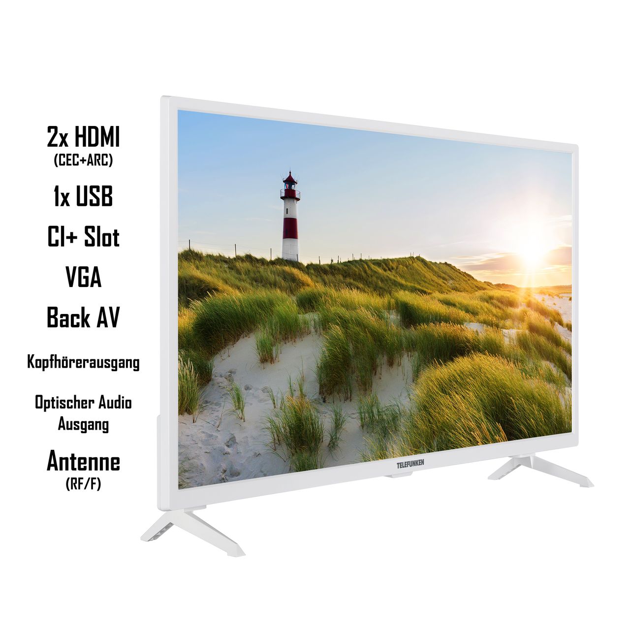 Telefunken XH32SN550S-W 32 Zoll Fernseher/Smart TV (HD Ready, HDR, Triple-Tuner) - Inkl. 6 Monate HD  [2023]