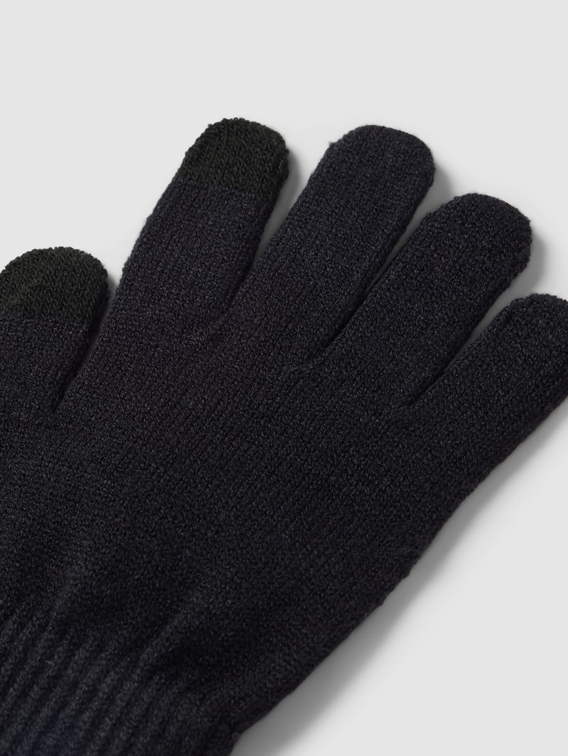 Handschuhe mit gerippten Bündchen Modell 'MAGIC' in schwarz