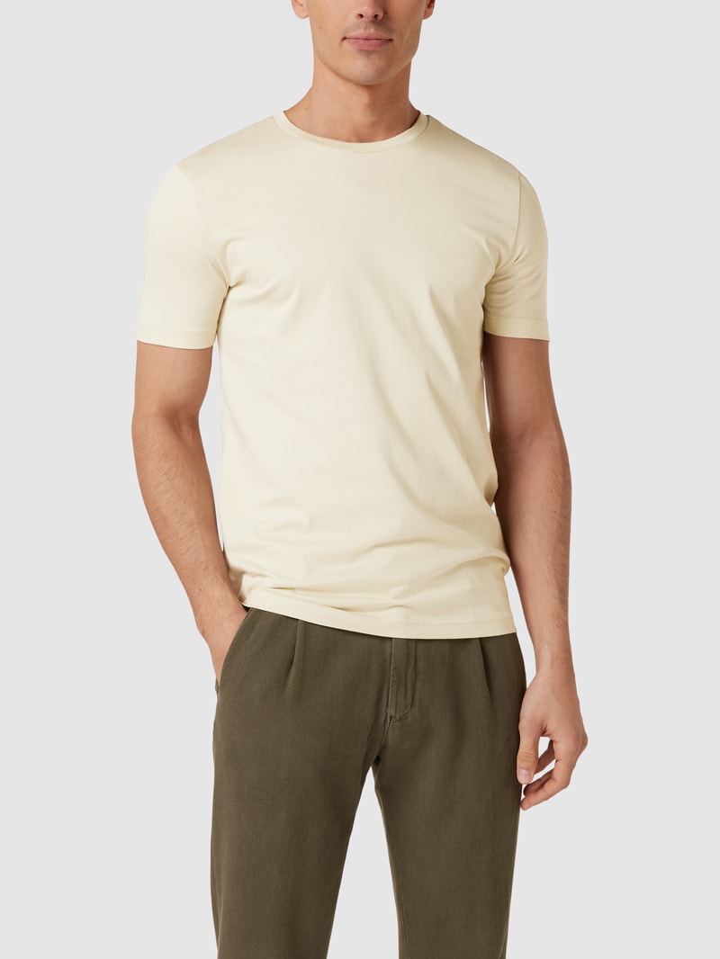 T-Shirt mit Rundhalsausschnitt in ecru