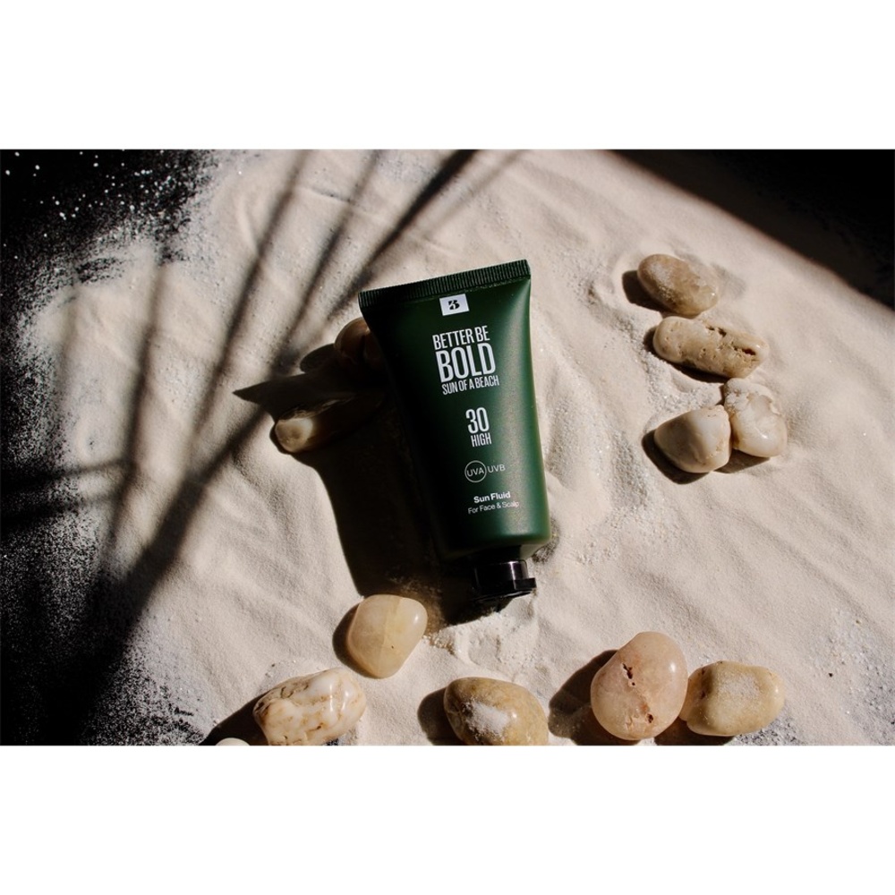 Better Be Bold Soin pour hommes Sun Of A Beach Fluide Solaire Visage & Cuir chevelu LSF 30 Baume solaire