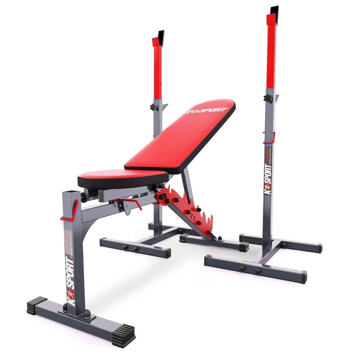 K-SPORT Trainingsbank Hantelständer (2 Stk) mit Hanteltrainingsbank, Made in EU!