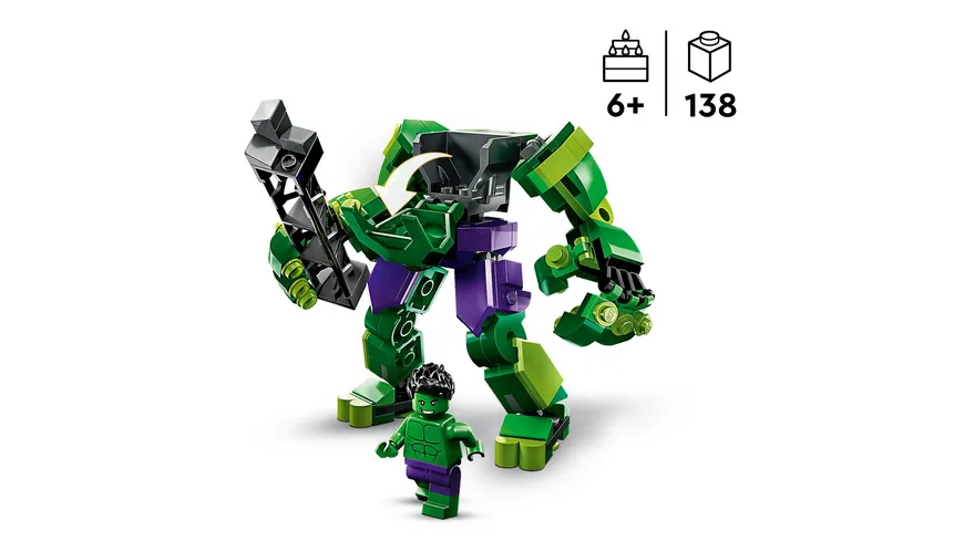 LEGO Marvel 76241 Hulk Mech Set, Avengers-Spielzeug Action-Figur