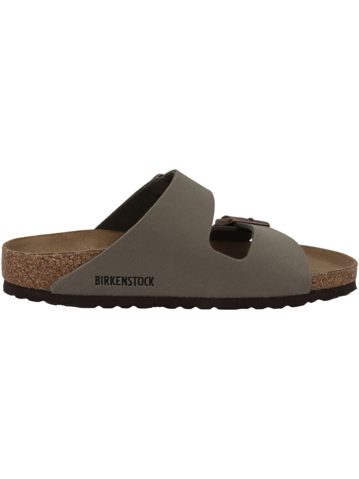 Birkenstock Sandale Arizona Birko-Flor Nubuk schmal in grau günstig kaufen