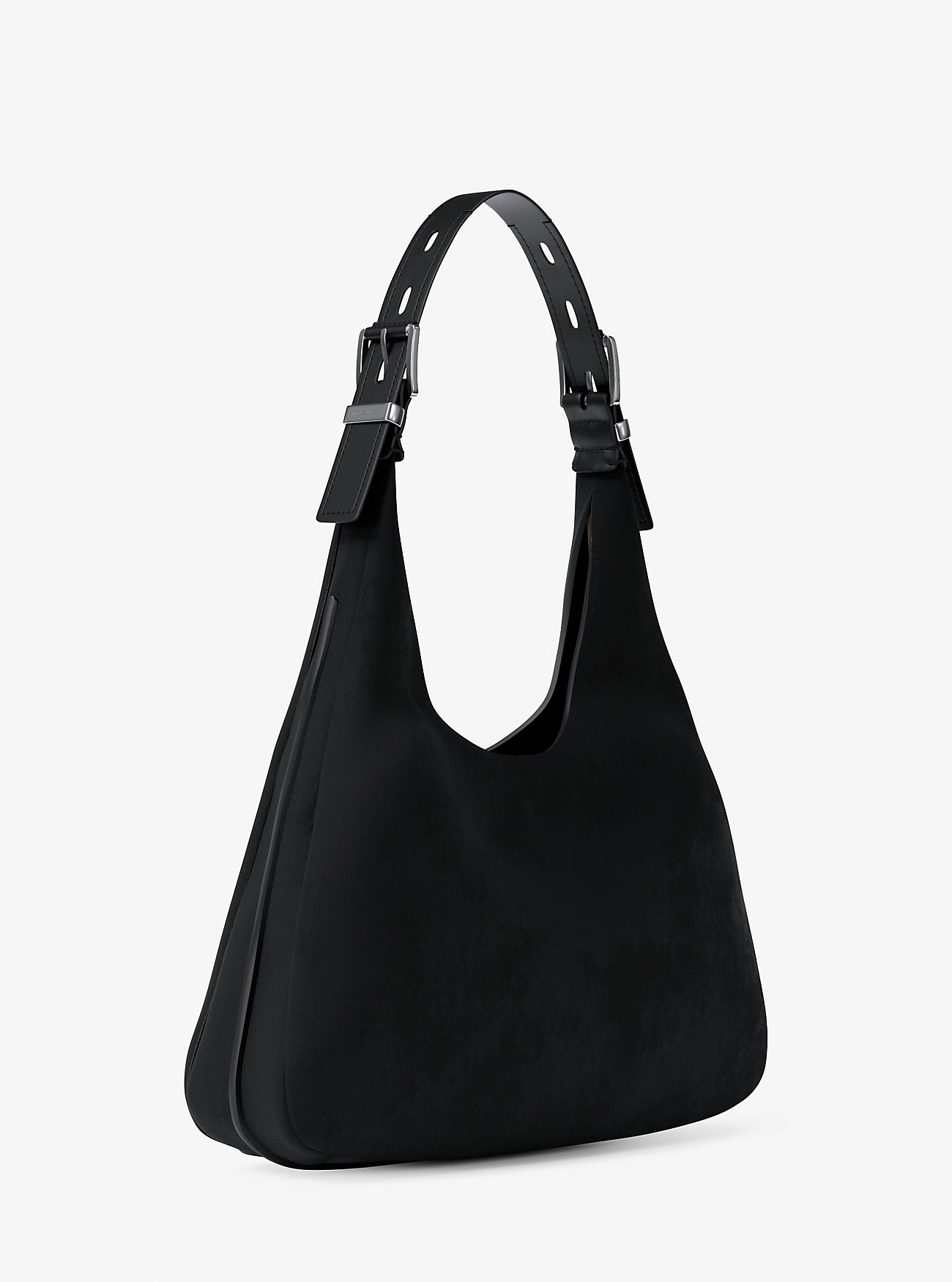 Nolita Stor Nubuck Hobo Skulderveske - SVART