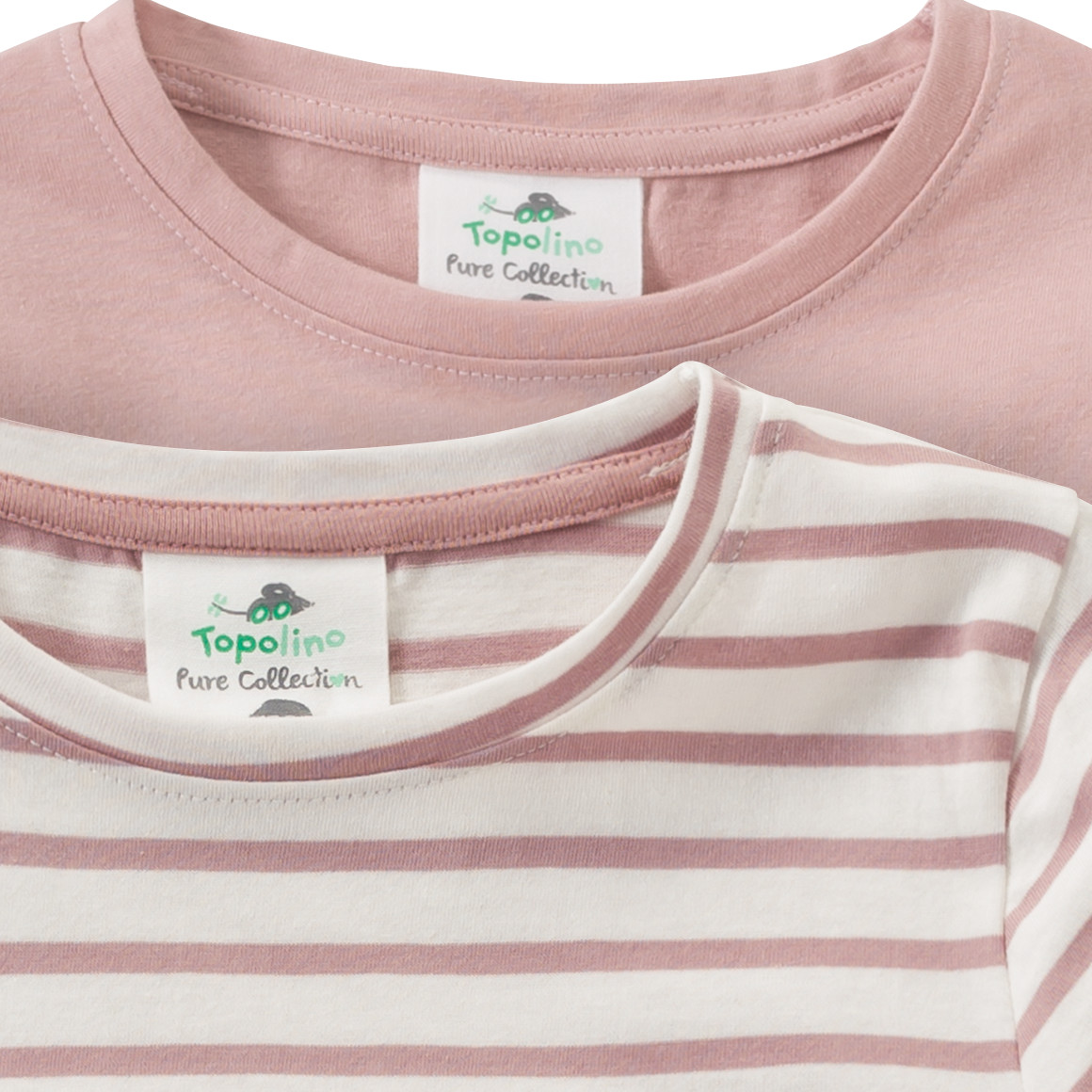2 Mädchen Langarmshirts im Set