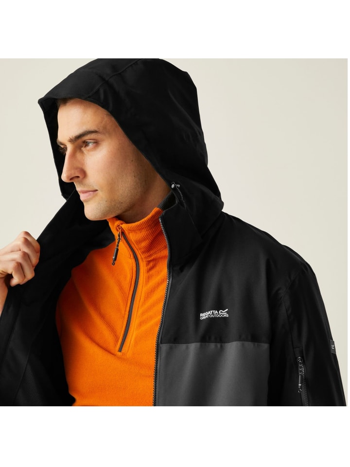 Regatta Bosfield III Regenjacke / Outdoorjacke  in Schwarz günstig kaufen