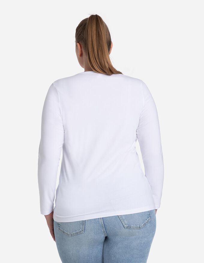 Langarmshirt - V-Ausschnitt
