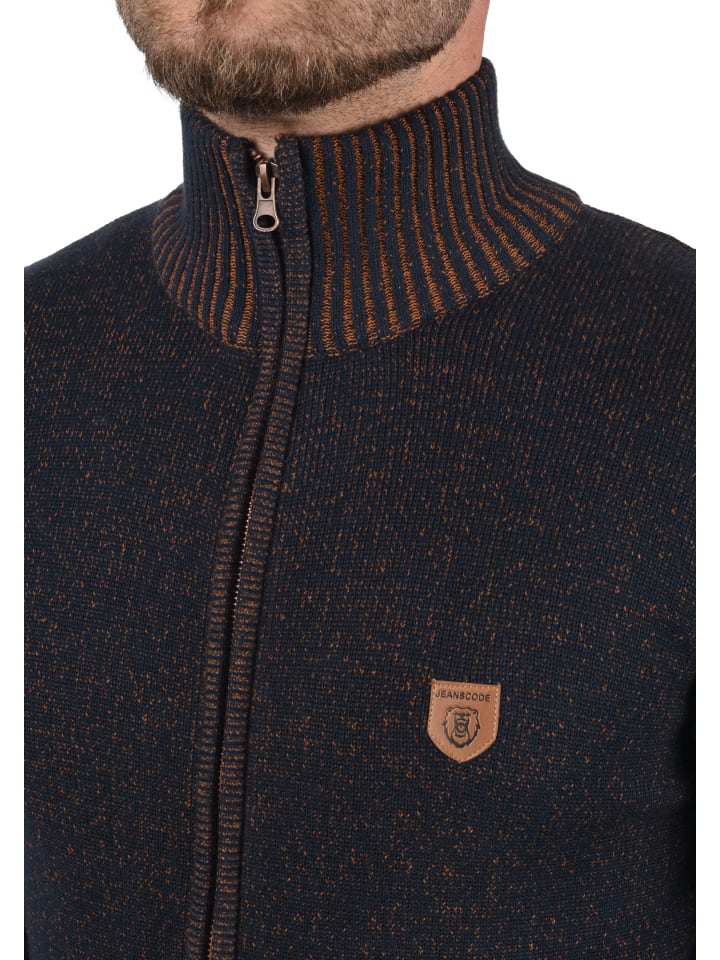 INDICODE Strickjacke IDAndy 35-099MM Cardigan mit Stehkragen in dunkelblau günstig kaufen